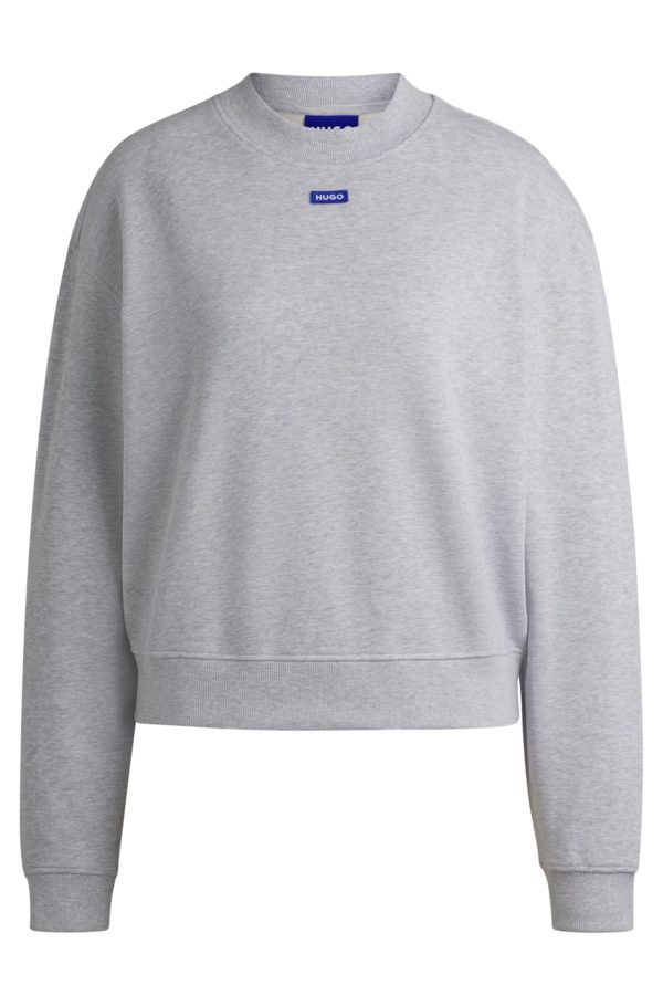 Hugo Boss Sweat en molleton de coton avec badge logoté