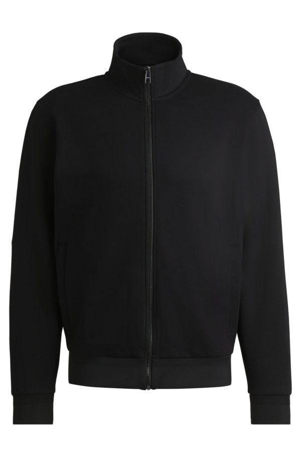 Hugo Boss Sweat zippé Regular en coton stretch