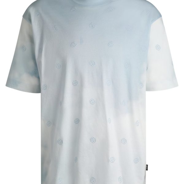 T-shirt à motif nuage et monogrammes Double B – Hugo Boss