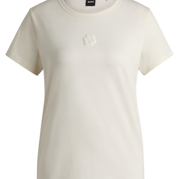 Hugo Boss T-shirt en coton mercerisé avec monogramme Double B
