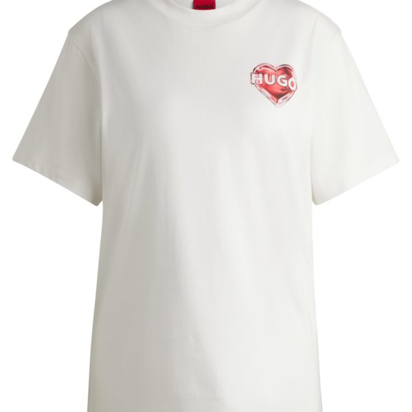 Hugo Boss T-shirt en jersey de coton à imprimé graphique