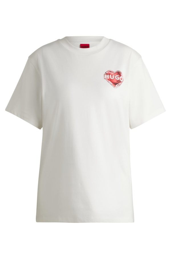 Hugo Boss T-shirt en jersey de coton à imprimé graphique