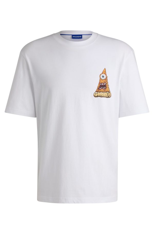 Hugo Boss T-shirt en jersey de coton à imprimés pizzas graphiques