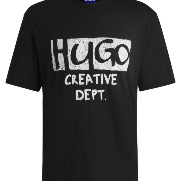 T-shirt en jersey de coton à logo artistique – Hugo Boss