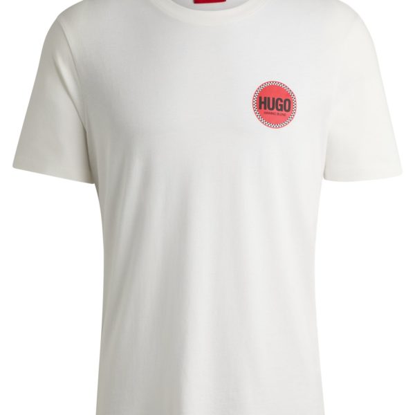 T-shirt en jersey de coton à logo imprimé course automobile – Hugo Boss