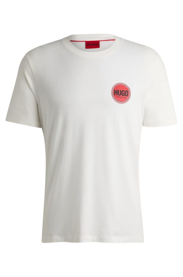 Hugo Boss T-shirt en jersey de coton à logo imprimé course automobile