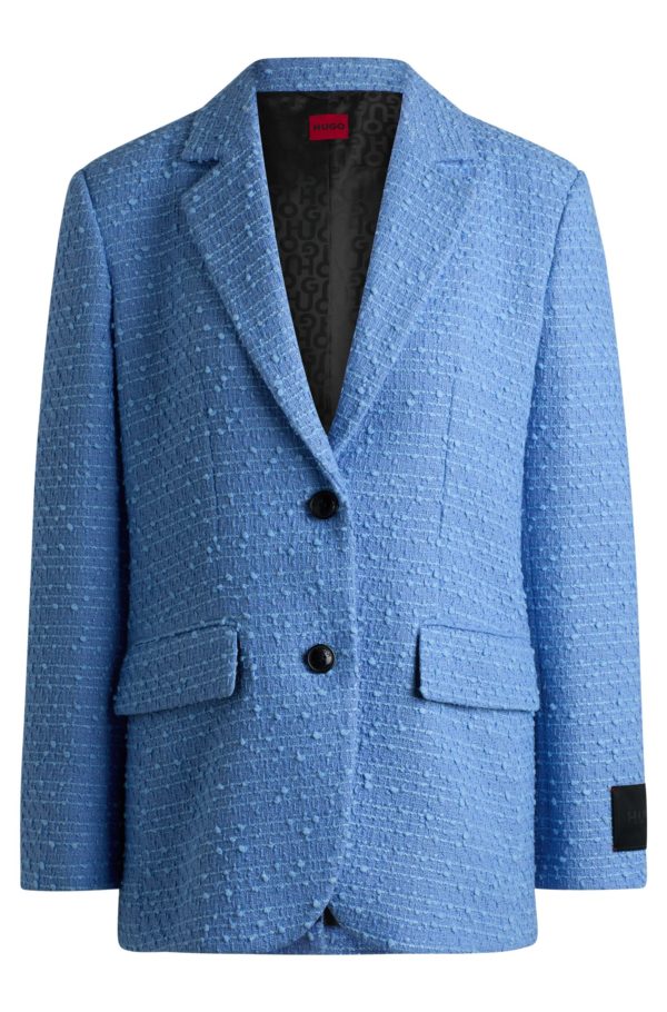Hugo Boss Veste Relaxed en maille bouclette texturée