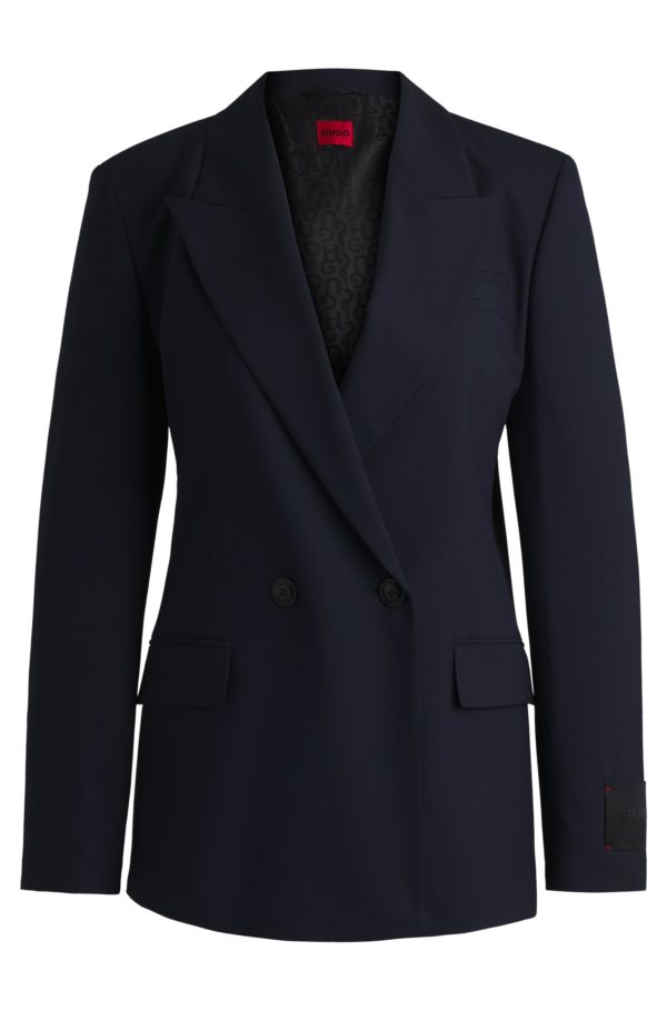 Hugo Boss Veste croisée regular en tissu stretch