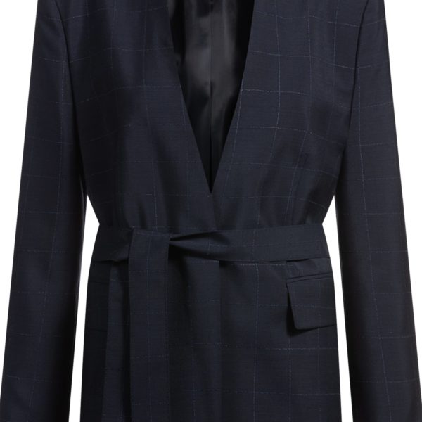 Veste sans col en laine italienne, mohair et soie Tussah – Hugo Boss