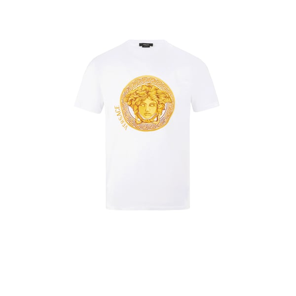 T-shirt brodé Médusa en coton - Versace