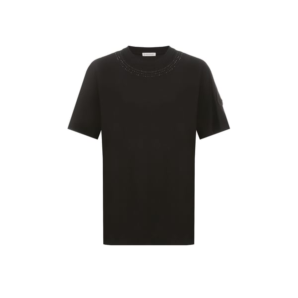 T-shirt col rond en coton - Moncler