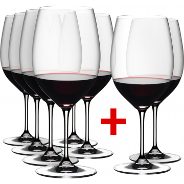 6 Verres Cabernet/Merlot + 2 Verres Offerts - Ref 7416/0 - Gamme Vinum - Riedel