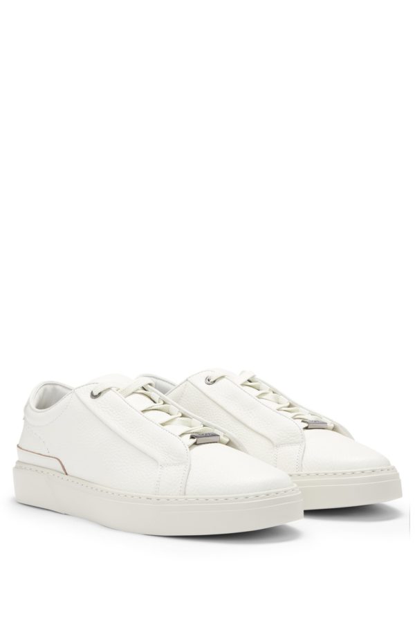 Hugo Boss Baskets Gary en cuir grainé à lacets masqués