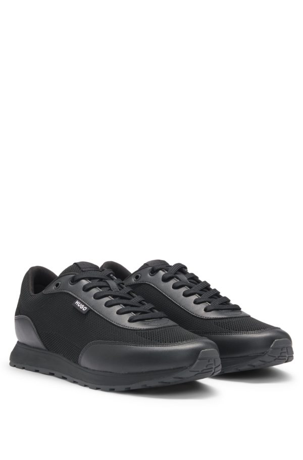 Hugo Boss Baskets à effet maille avec finitions en similicuir
