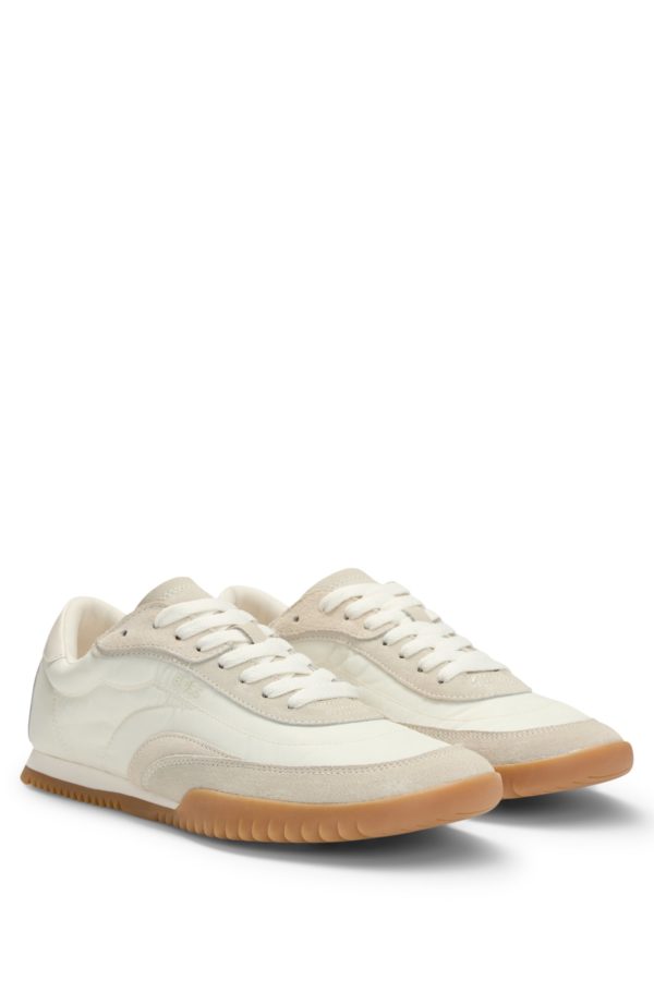 Hugo Boss Baskets basses en cuir suédé et tissu