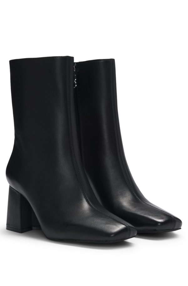 Hugo Boss Bottines en cuir avec talon bloc