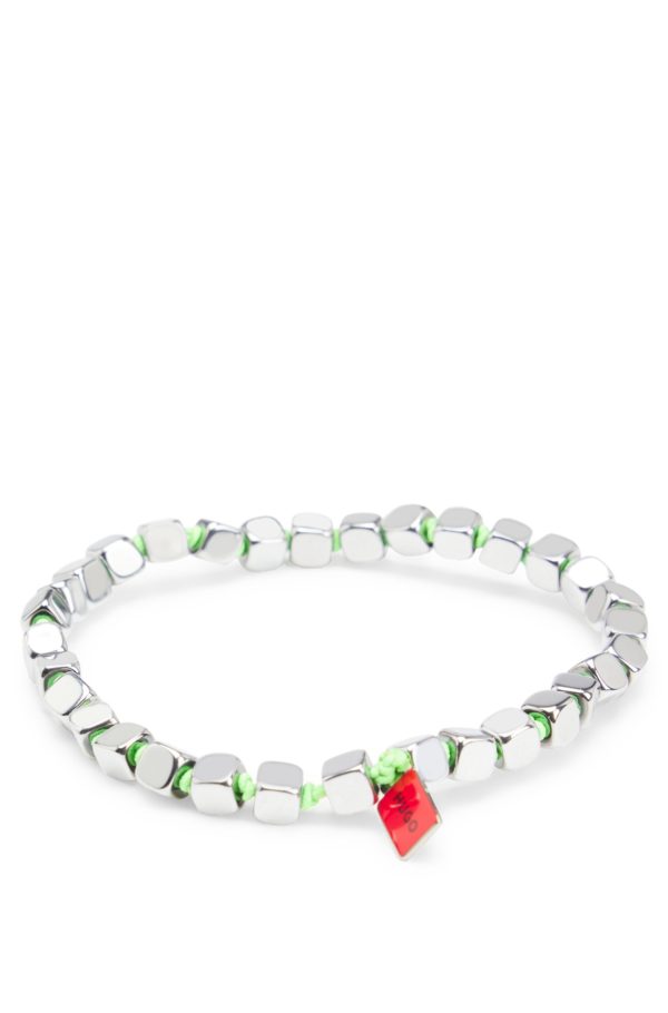 Hugo Boss Bracelet élastique avec cubes en acier