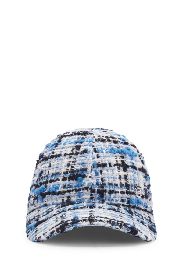 Hugo Boss Casquette en tweed multicolore à monogramme Double B