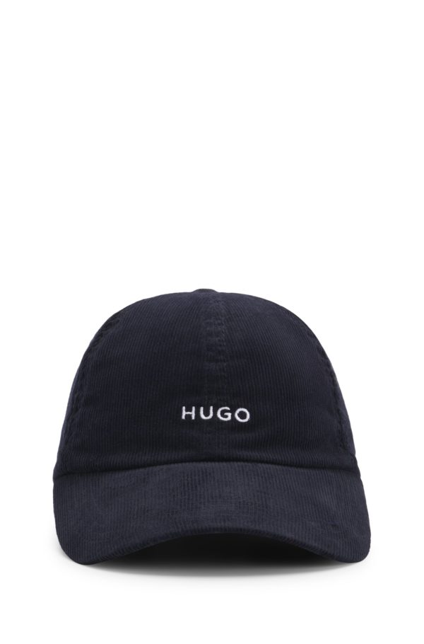Hugo Boss Casquette en velours de coton côtelé à logo brodé