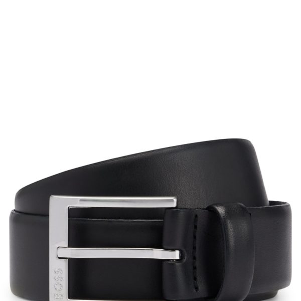 Hugo Boss Ceinture en cuir italien avec boucle argentée