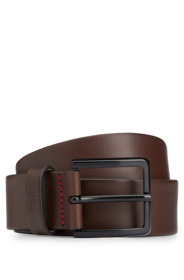 Hugo Boss Ceinture en cuir italien avec passant à logo estampé