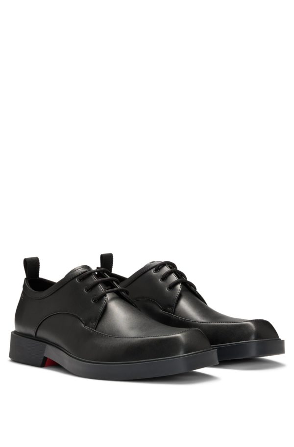 Hugo Boss Chaussures derby en cuir à bout carré