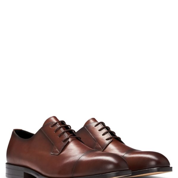 Hugo Boss Chaussures derby en cuir à bout droit