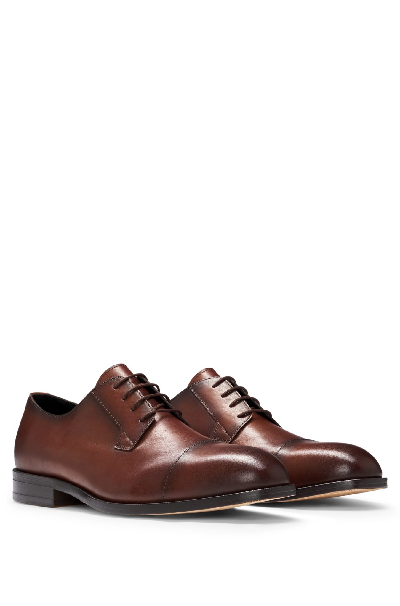 Hugo Boss Chaussures derby en cuir à bout droit