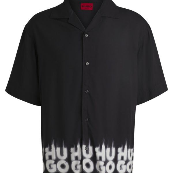 Hugo Boss Chemise Oversize à logo imprimé revisité effet fumé