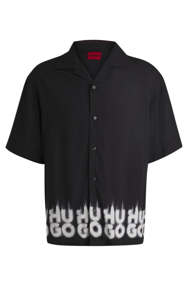 Hugo Boss Chemise Oversize à logo imprimé revisité effet fumé