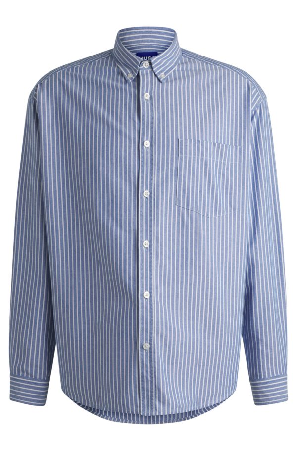 Hugo Boss Chemise Oversize en coton Oxford à pointes boutonnées
