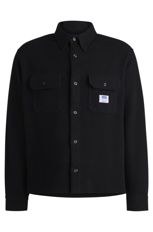 Hugo Boss Chemise Oversize en coton mélangé structuré