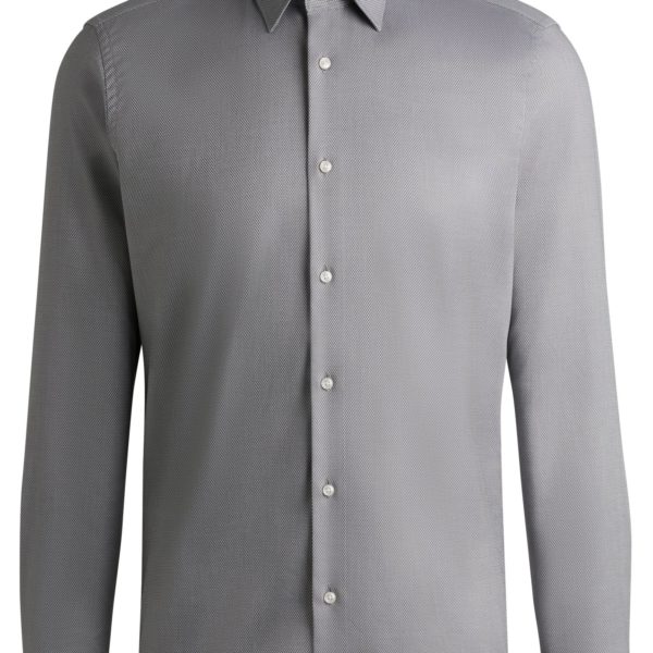 Hugo Boss Chemise Regular en coton stretch structuré facile à repasser