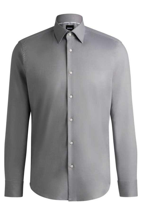 Hugo Boss Chemise Regular en coton stretch structuré facile à repasser