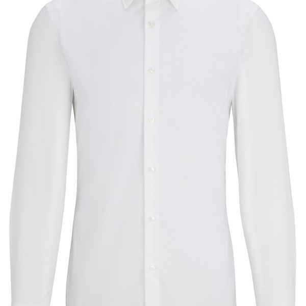 Hugo Boss Chemise Slim Fit en popeline de coton stretch facile à repasser