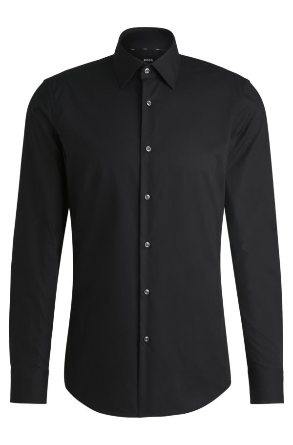 Hugo Boss Chemise Slim Fit en popeline de coton stretch facile à repasser