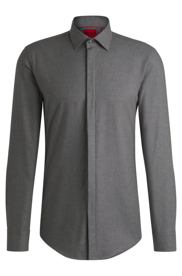 Hugo Boss Chemise Slim en coton chiné