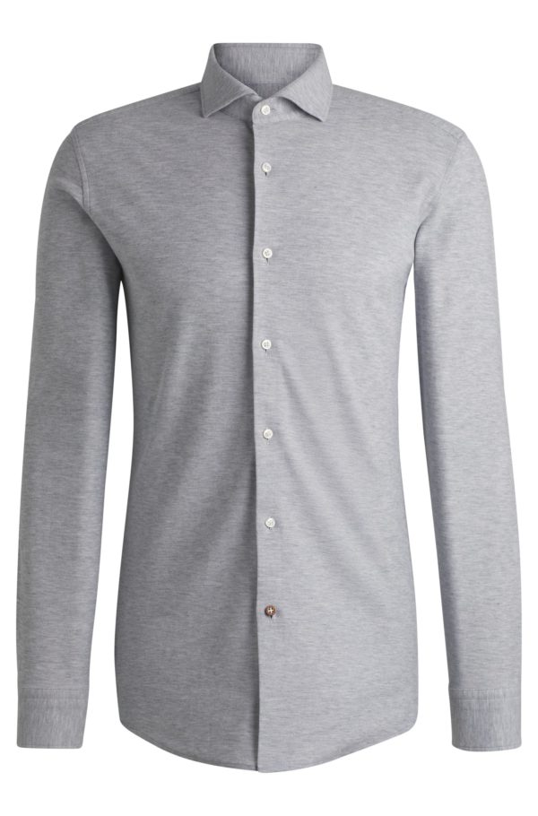 Hugo Boss Chemise Slim en jersey piqué de coton