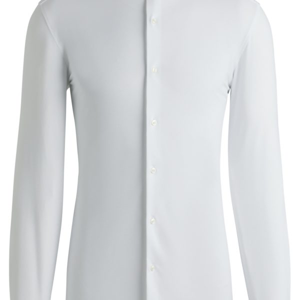 Hugo Boss Chemise Slim en jersey stretch performant et structuré