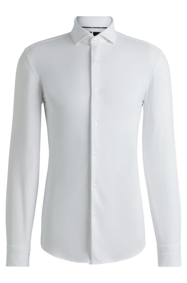Hugo Boss Chemise Slim en jersey stretch performant et structuré