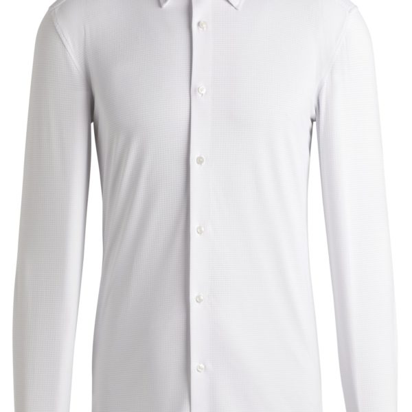 Hugo Boss Chemise Slim en jersey stretch texturé performant