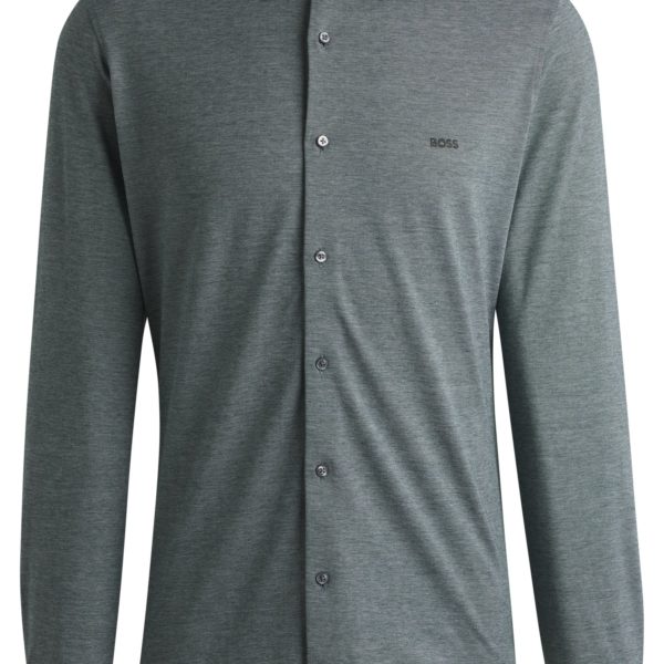 Chemise Slim en piqué de coton chiné – Hugo Boss