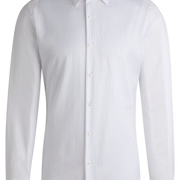 Hugo Boss Chemise Slim en twill de coton à rayures