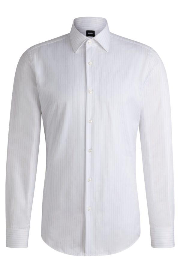 Hugo Boss Chemise Slim en twill de coton à rayures