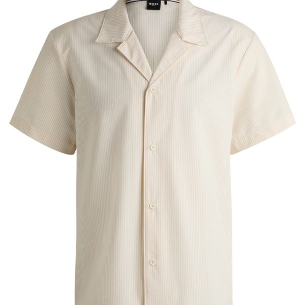 Chemise de plage Regular en tissu seersucker – Hugo Boss