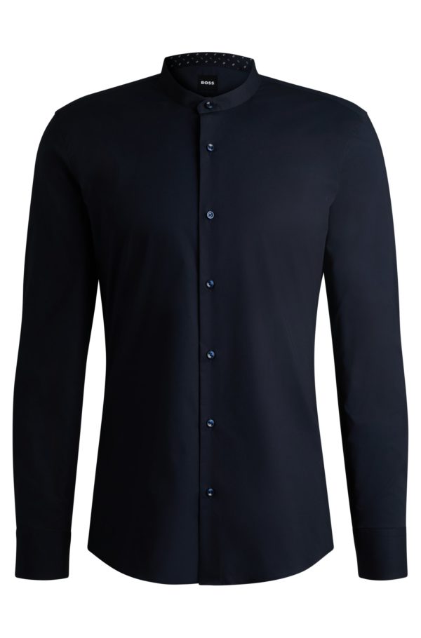 Hugo Boss Chemise slim en popeline de coton stretch facile à repasser