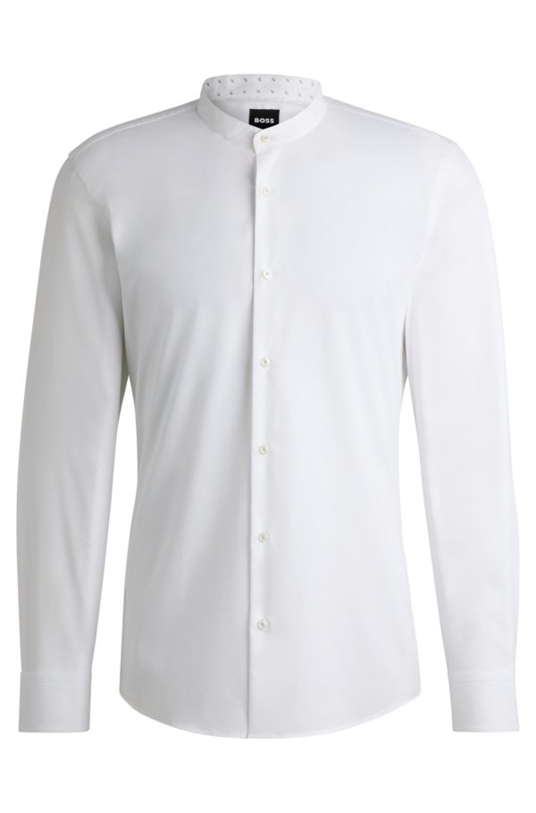 Hugo Boss Chemise slim en popeline de coton stretch facile à repasser