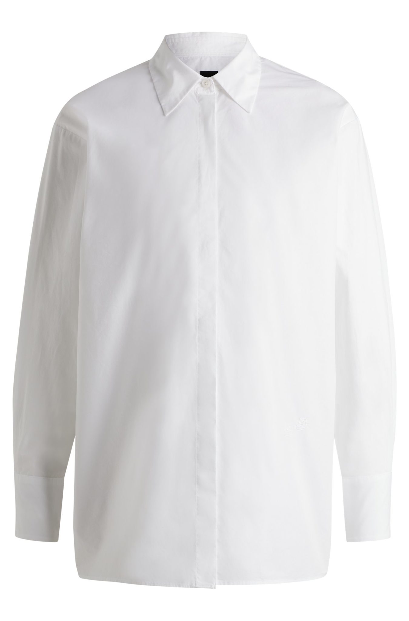 Hugo Boss Chemisier Regular en coton soyeux à monogramme Double B