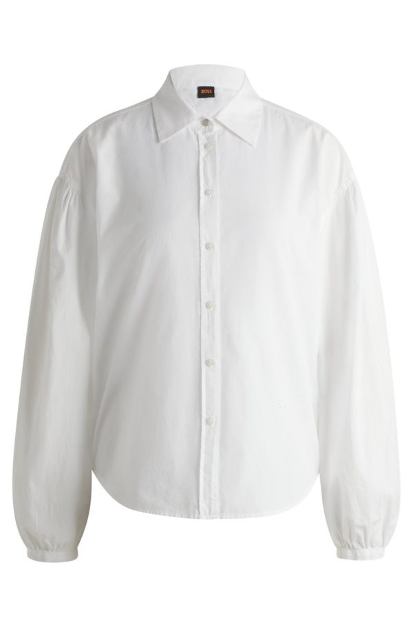 Hugo Boss Chemisier Regular en popeline de coton avec col en pointes