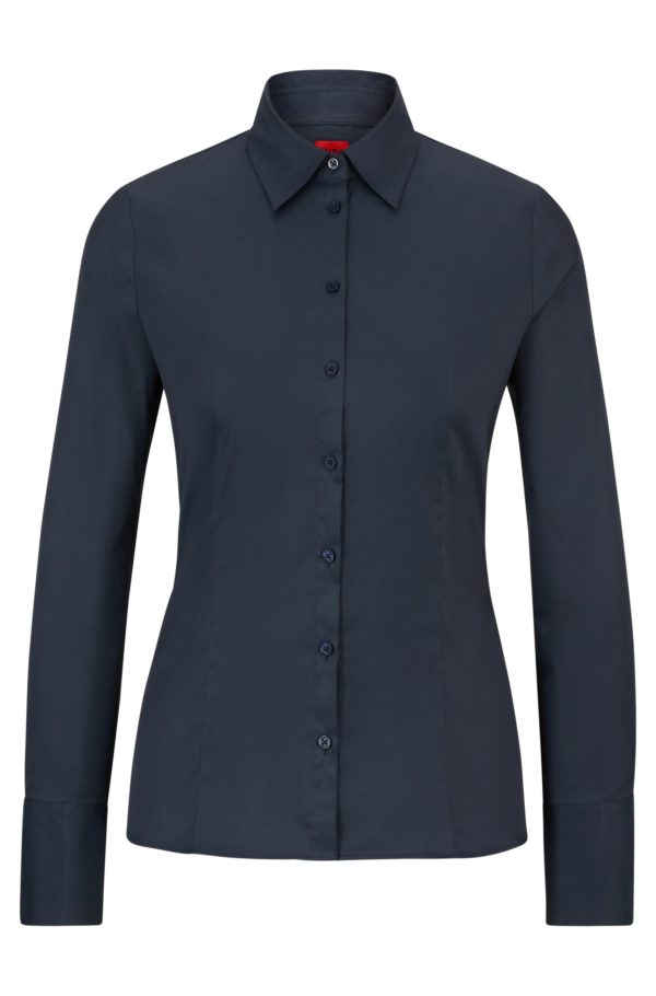 Hugo Boss Chemisier Slim Fit en popeline facile à repasser